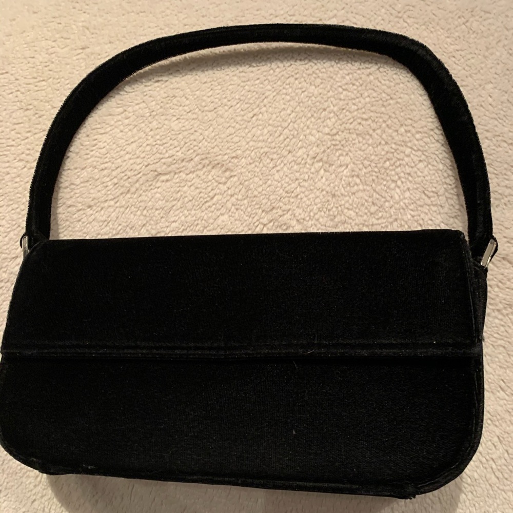 Black Ann Taylor velvet mini bag